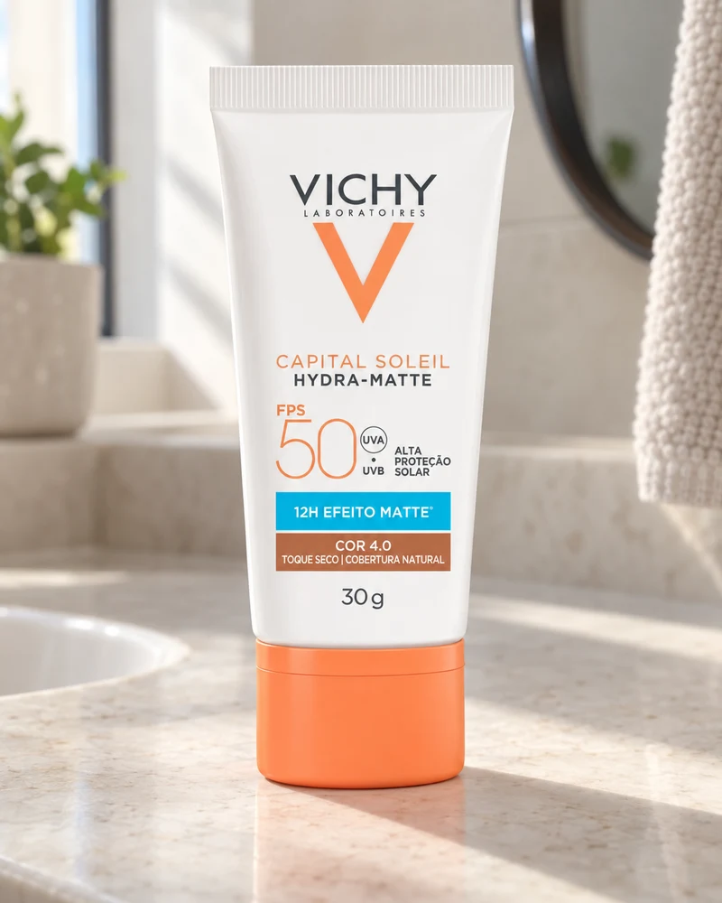 Vichy Capital Soleil Hydra-Matte FPS 50 com Cor 4.0 30 g